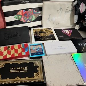 2 New and Unused Makeup Palettes + 1 Makeup Bag (Mystery Bag)